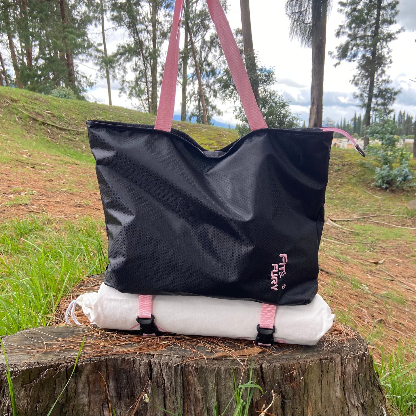 Tote Bag con compartimientos-Verona Negra