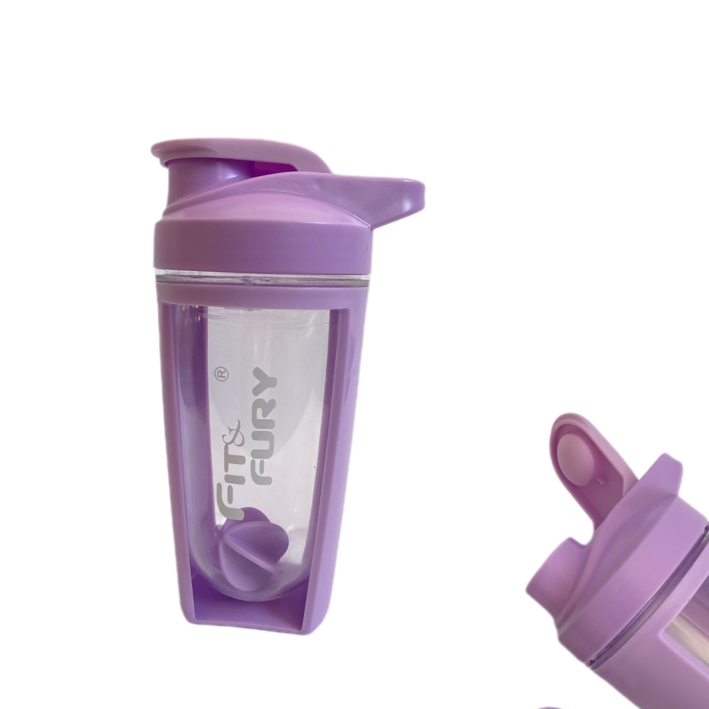 Shaker curvo | Vaso mezclador para suplementos | edición lila