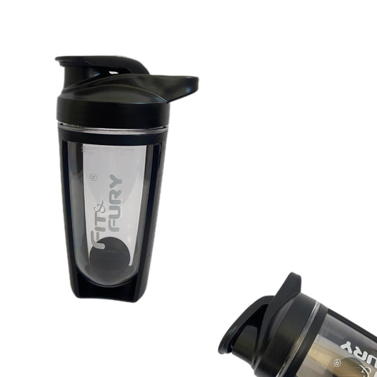 Shaker curvo | Vaso mezclador para suplementos | edición negro