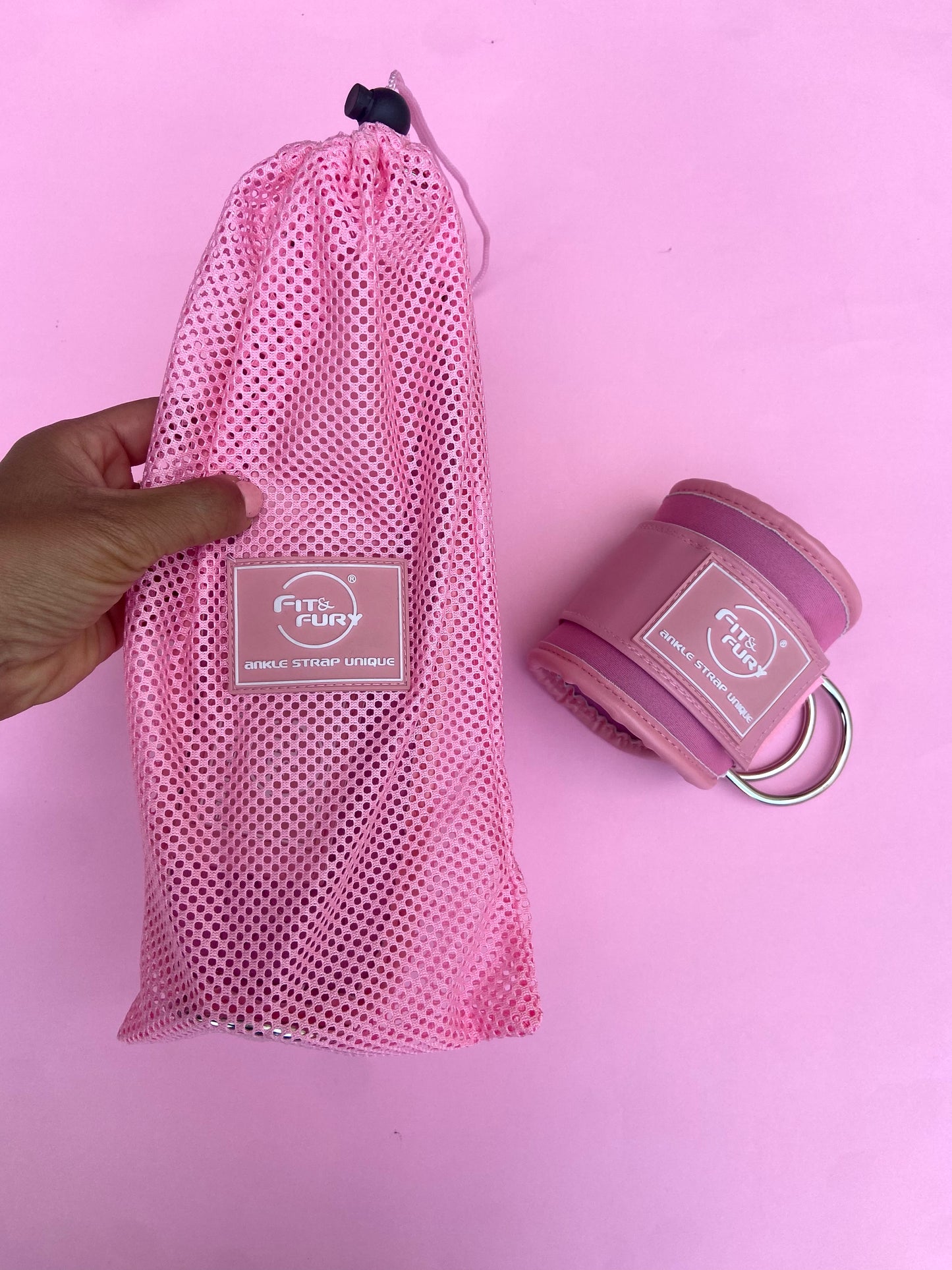 Tobilleras para polea baja | Correas gym polea| Ankle Straps Rosa Unique