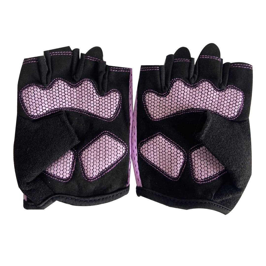 Guantes para entrenar gym|Entrenamiento de pesas| basic lila