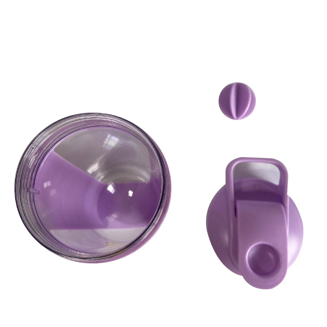 Shaker curvo | Vaso mezclador para suplementos | edición lila