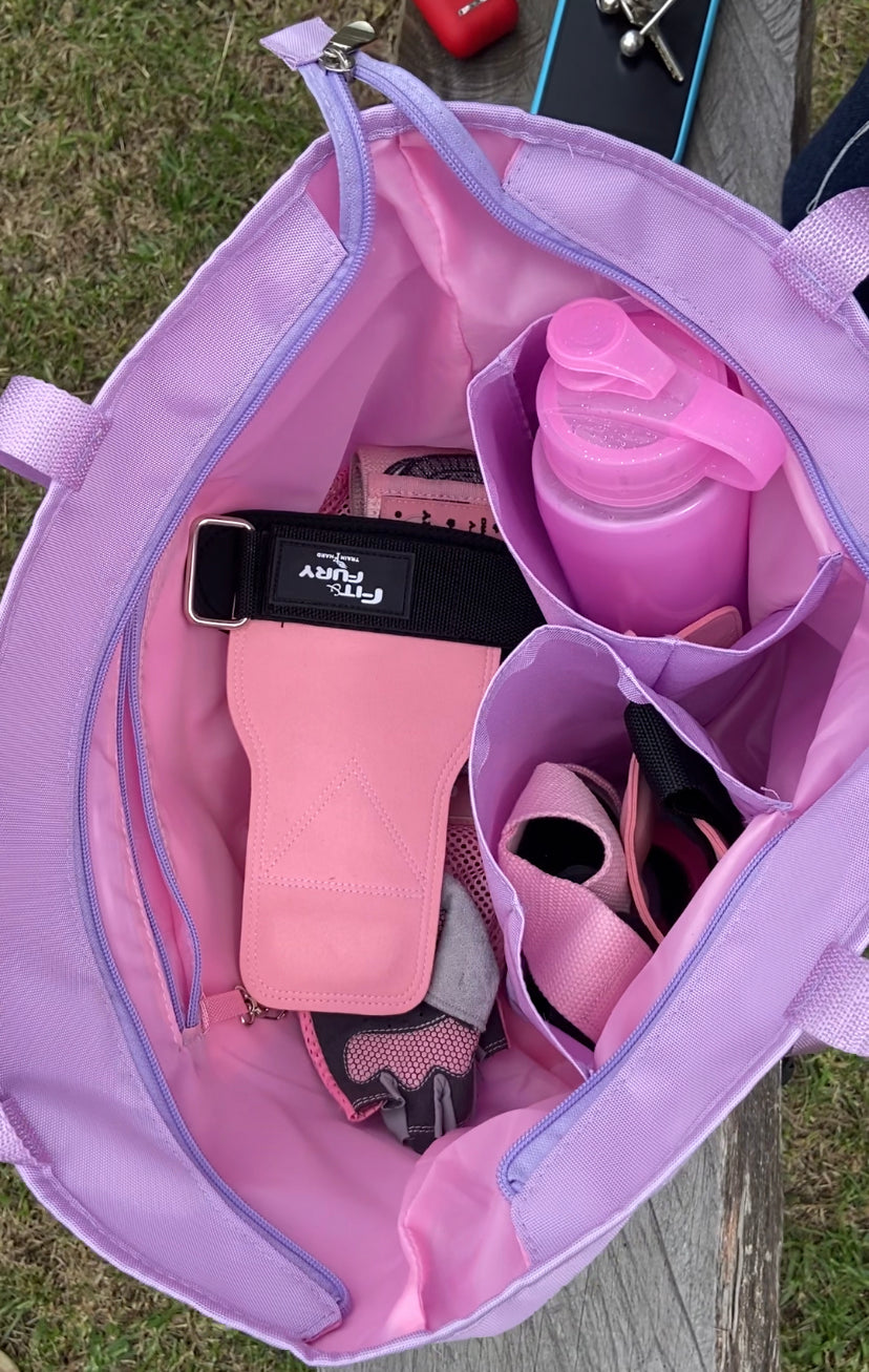 Tote Bag con compartimientos- Lila