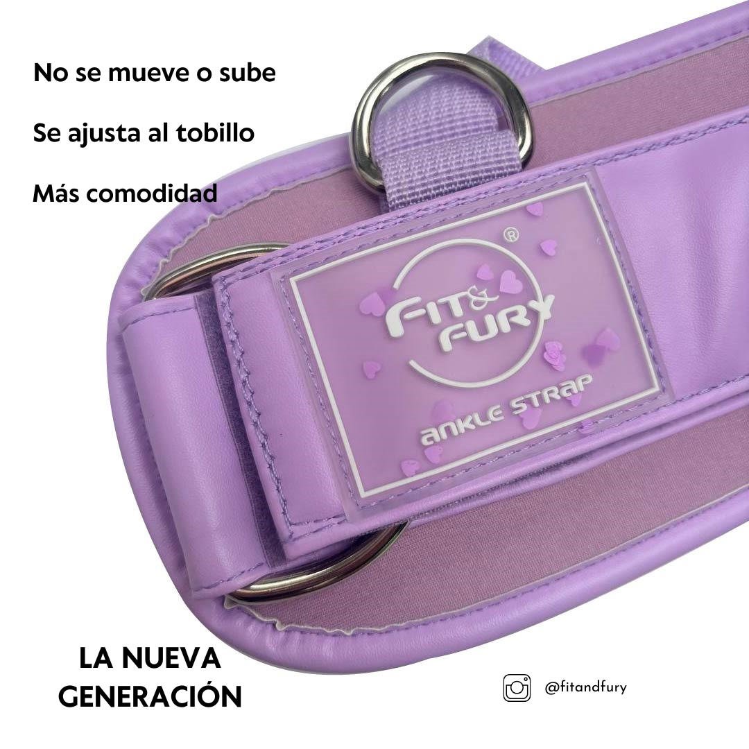 Tobilleras para la polea baja- Ankle Straps 3PRO Lila I <3 U