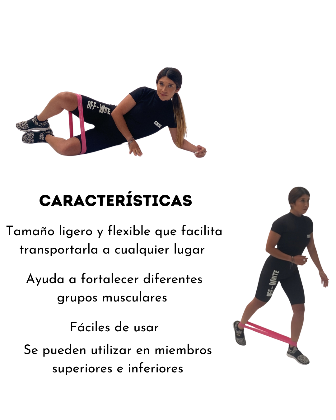 Set x 4 bandas elásticas de resistencia- Edición Motivación