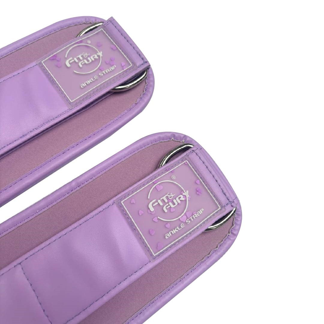 Tobilleras para polea baja| Correas gym polea| Ankle Straps Unique Lila