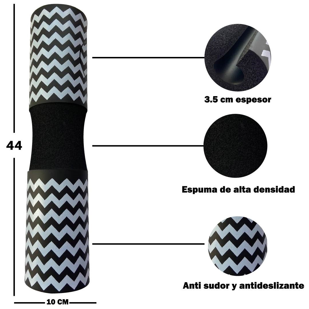 Espuma para la barra| Almohadilla de protección para la barra| Morado rombos Negro con blanco