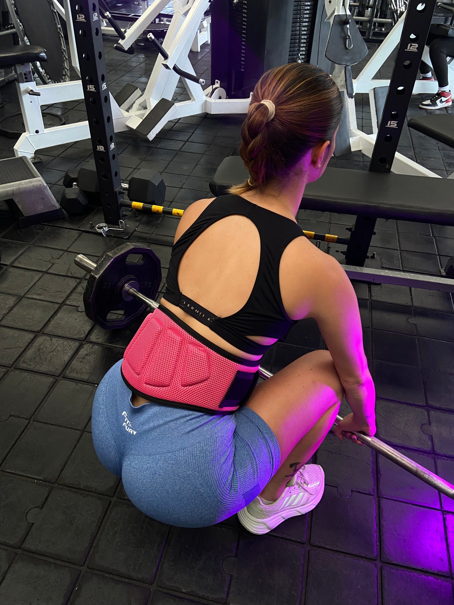 Cinturón gym para levantar pesas Euphoria Rosa