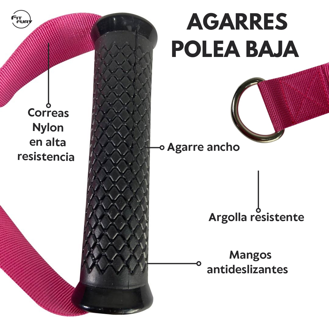Agarres accesorio para máquina polea|Morado