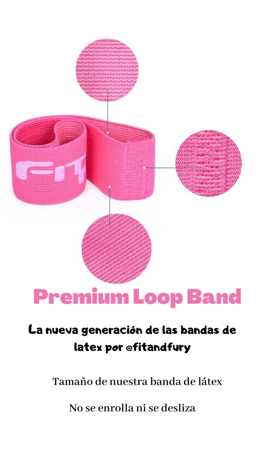Banda de resistencia| banda elástica Loop Band Star rosa - Resistencia media a fuerte