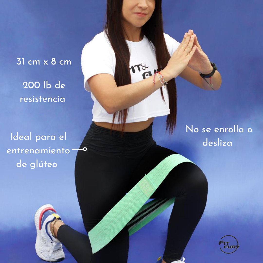 Banda elástica resistencia tela fitness pro| Banda para hacer ejercicio| edición Morada neón| Resistencia fuerte