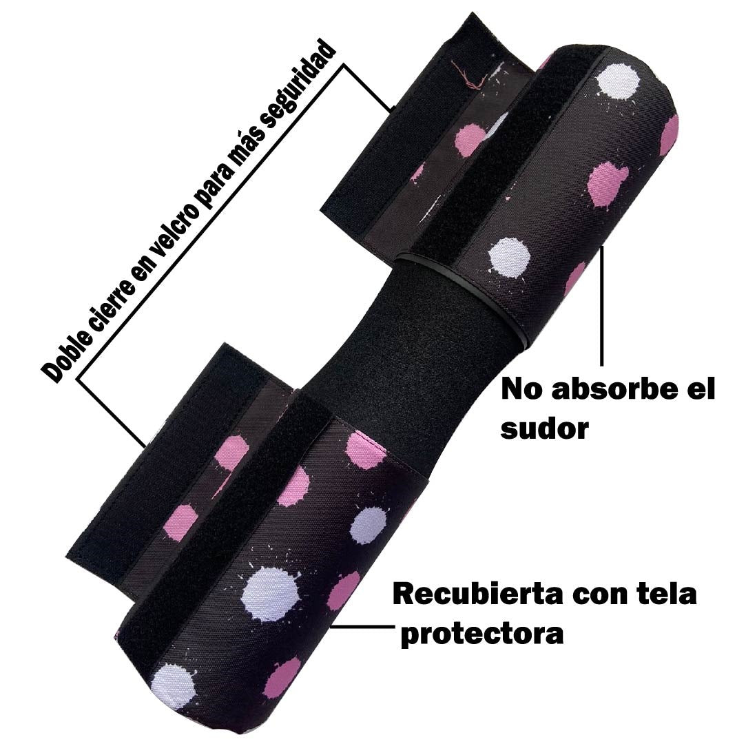 Espuma para la barra| Almohadilla de protección para la barra| Morado rombos Edición Oh my Dots