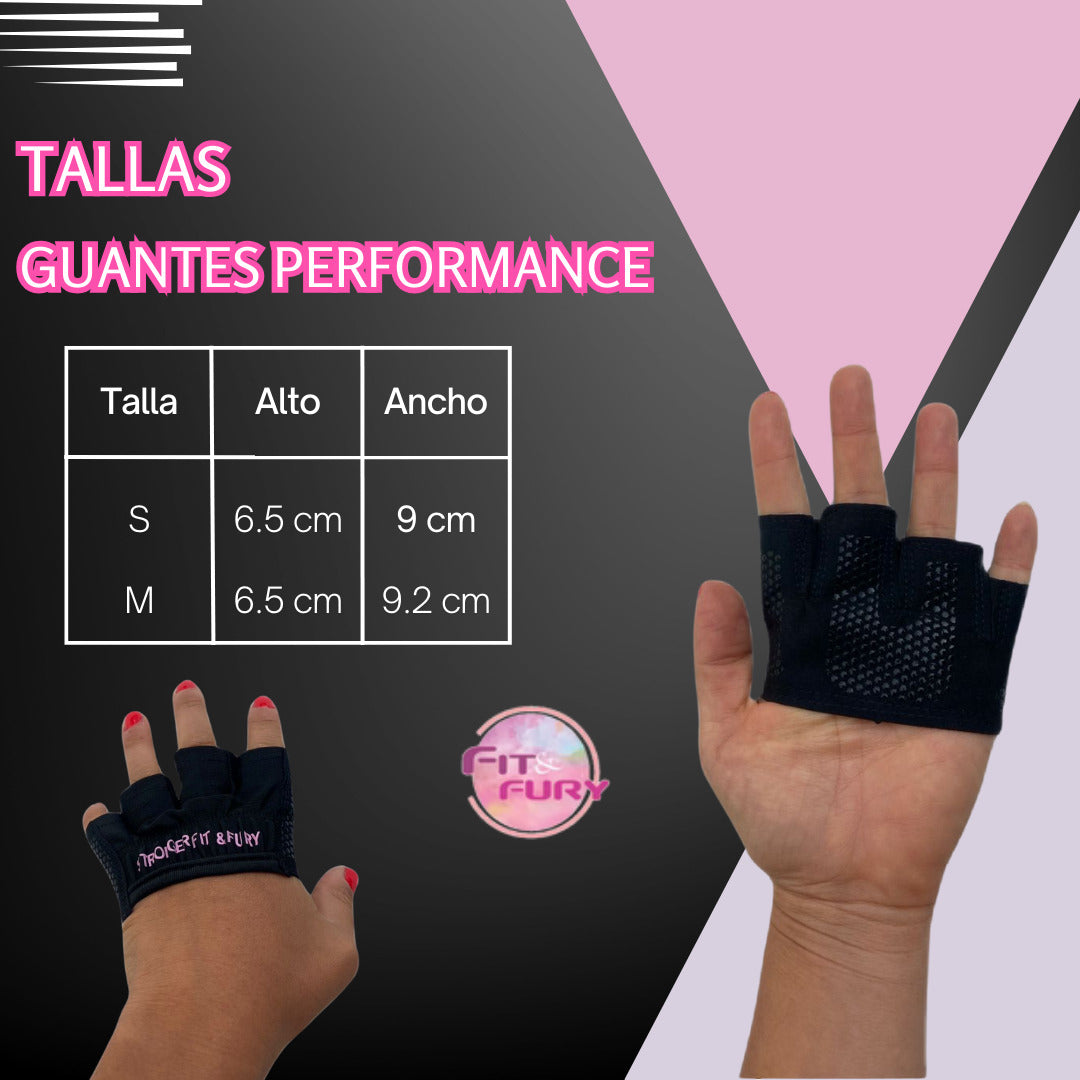 Guantes cortos para entrenar gym| guantes calleras| Performance negros