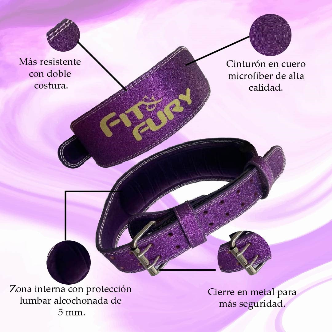 Cinturón para Peso Lumbar para Gimnasio - Soporte y Protección para Levantamiento de Pesas
-Edición Lavanda Limone