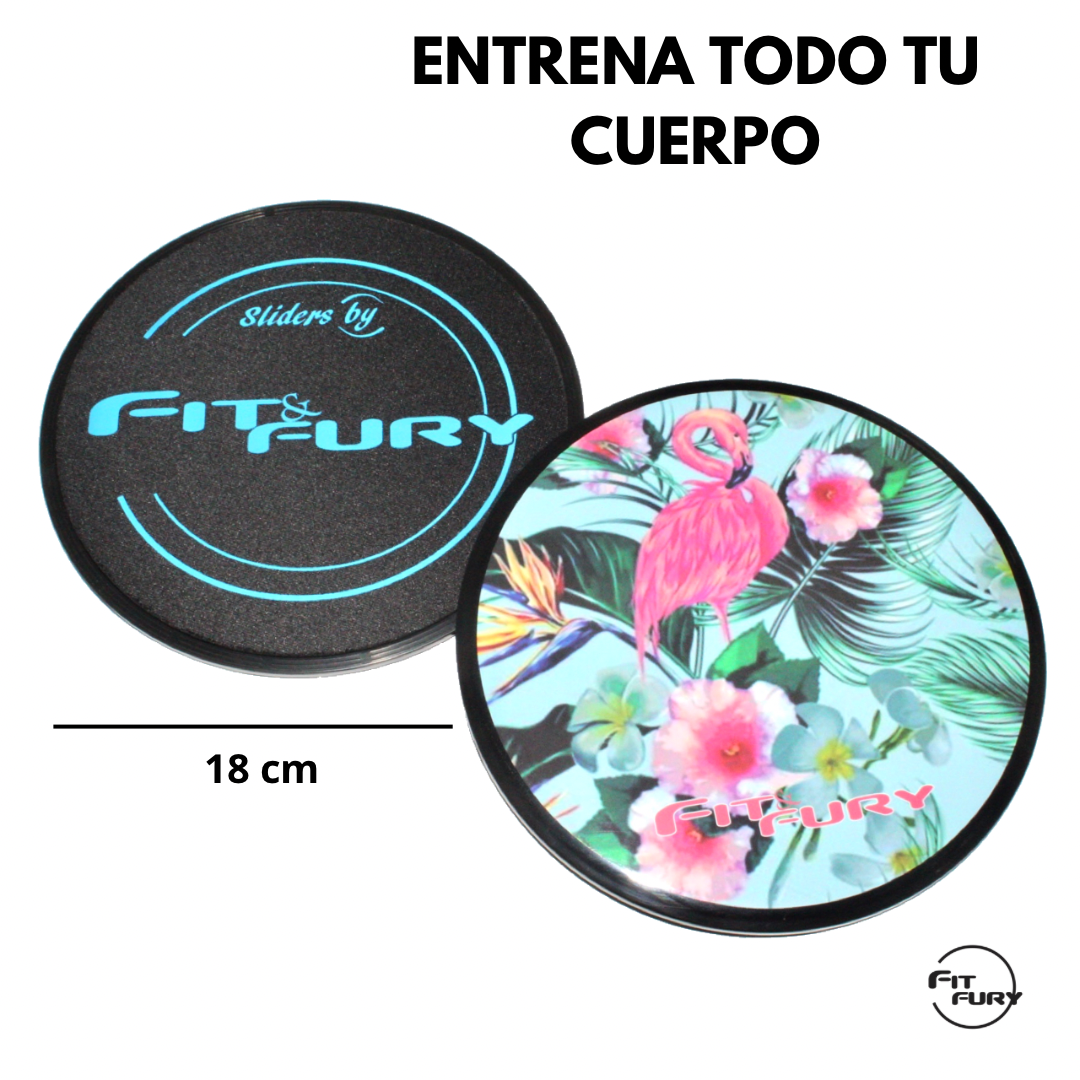 Discos Deslizantes|Deluxe Sliders Discs flamingos| discos deslizantes para Pilates