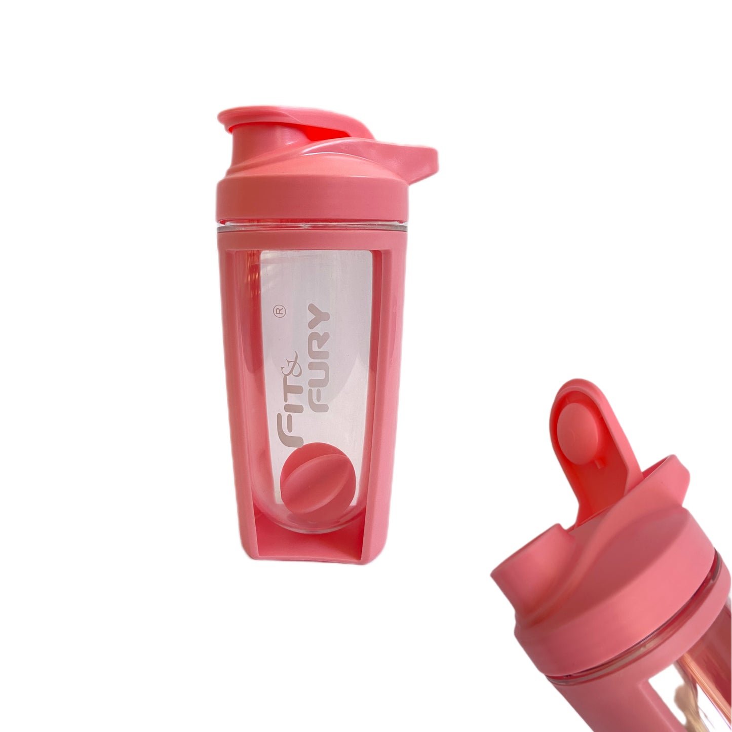 Shaker curvo | Vaso mezclador para suplementos | edición rosa