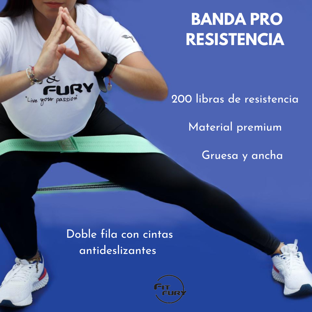 Banda elástica resistencia tela fitness pro| Banda para hacer ejercicio| edición Morada neón| Resistencia fuerte