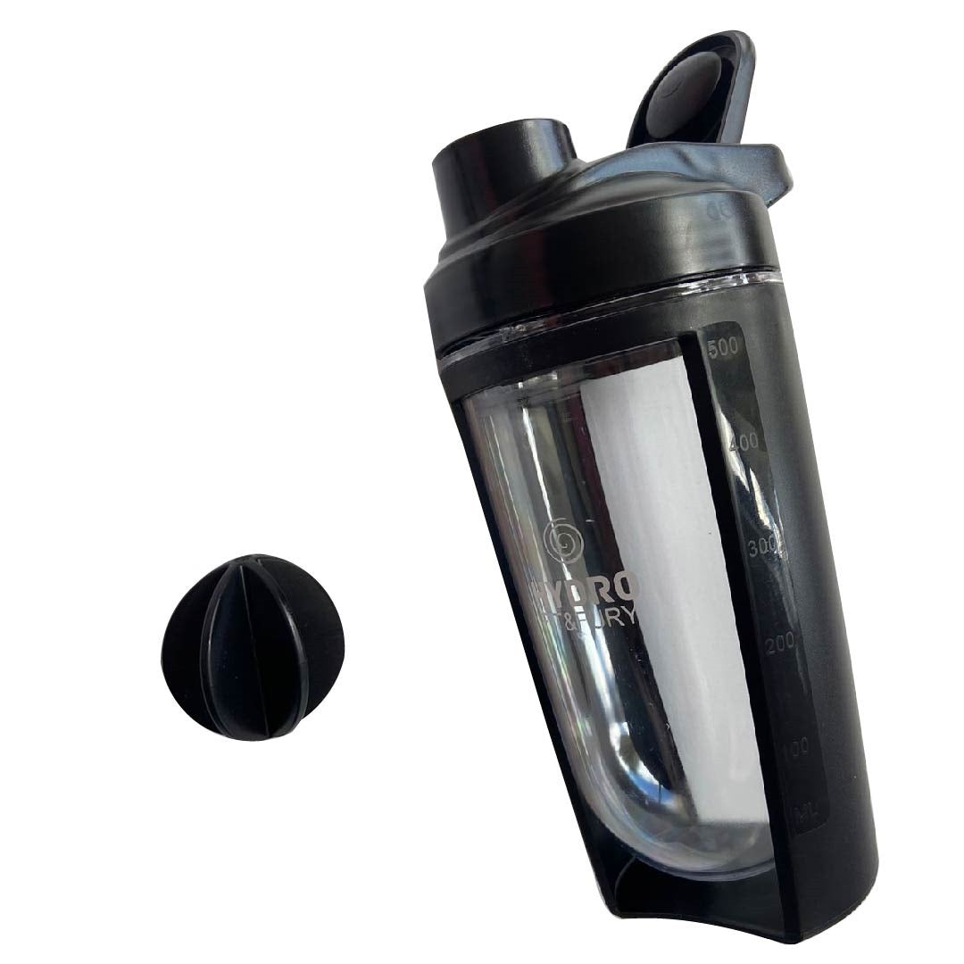 Shaker curvo | Vaso mezclador para suplementos | edición negro