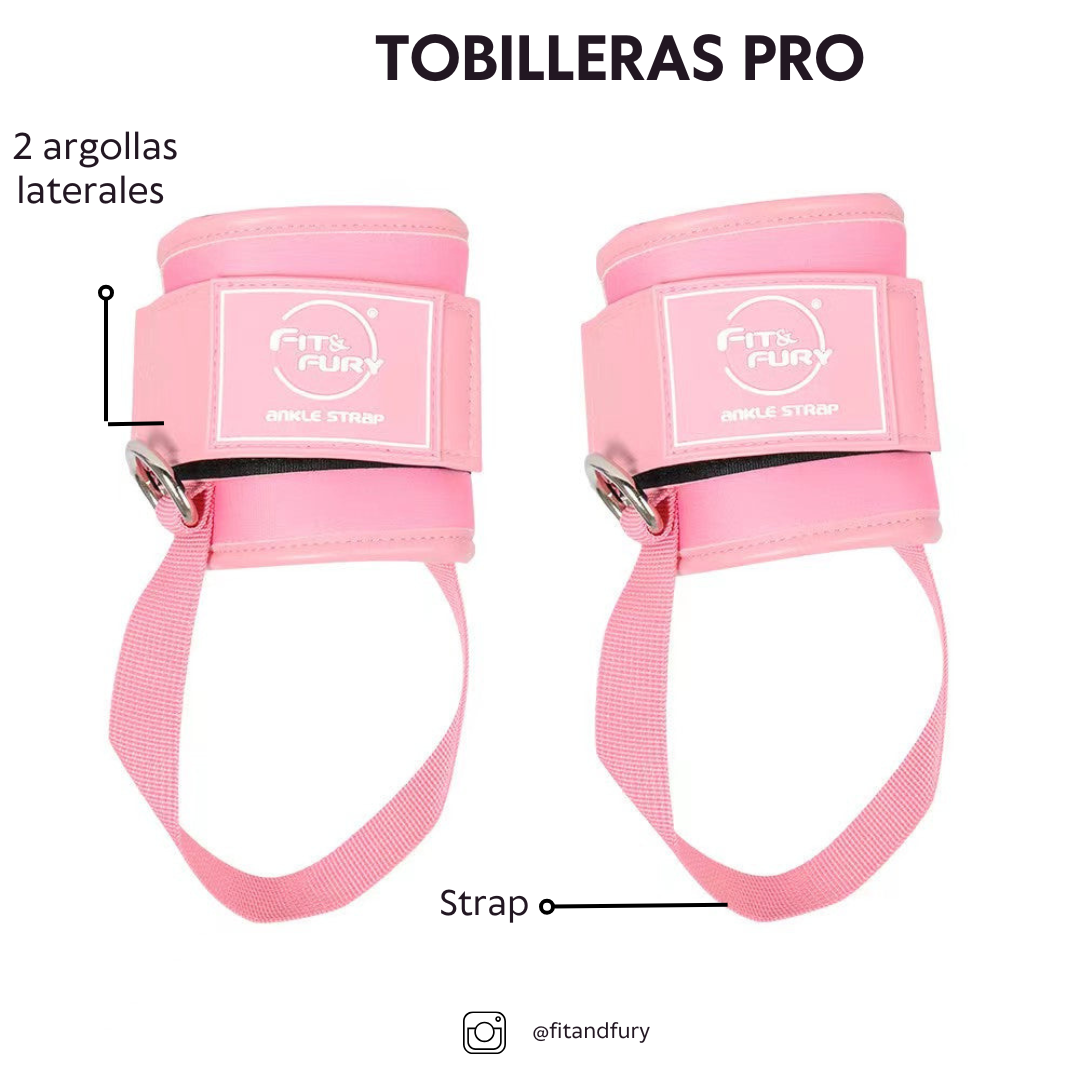 tobilleras polea baja COM 3 ARGOLLAS Y STRAP