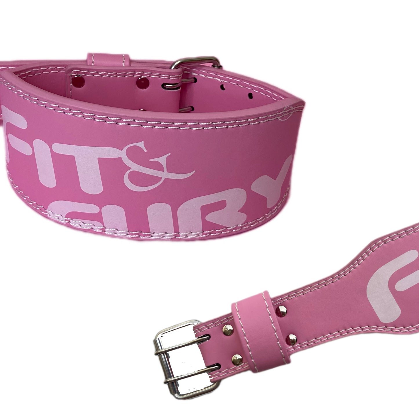 Cinturón lumbar para pesas gym en color rosa