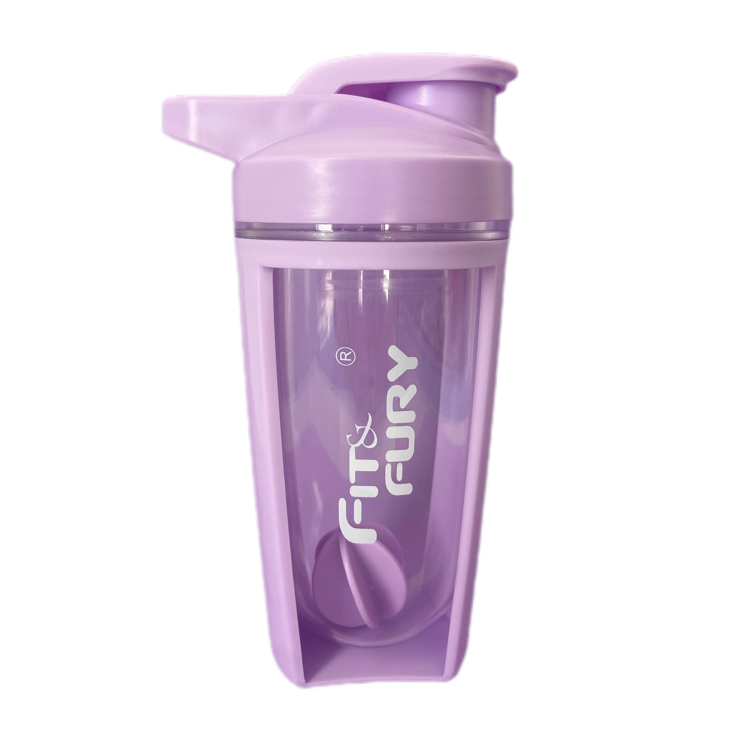 Shaker curvo | Vaso mezclador para suplementos | edición lila