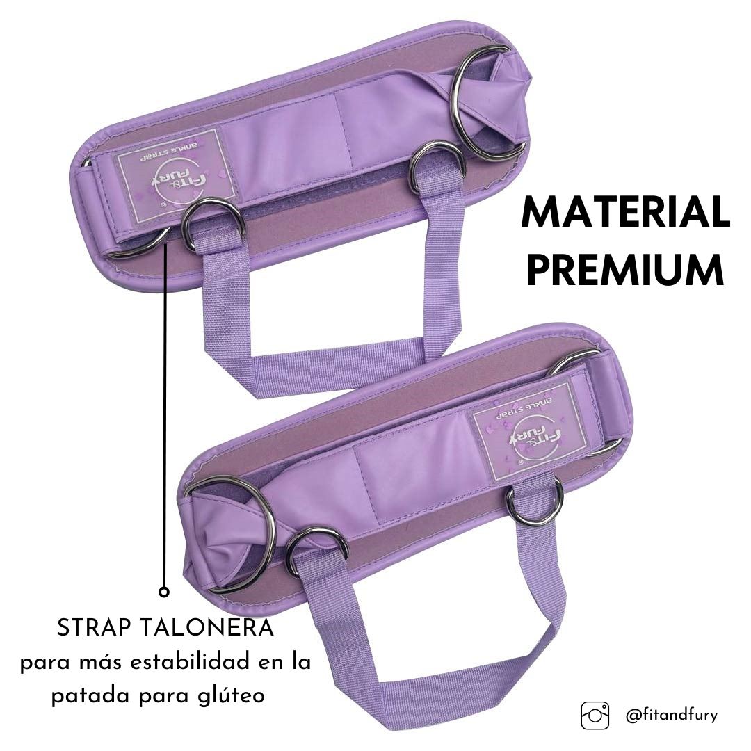 tobilleras gym con talorena para mas estabilidad en la polea maquina