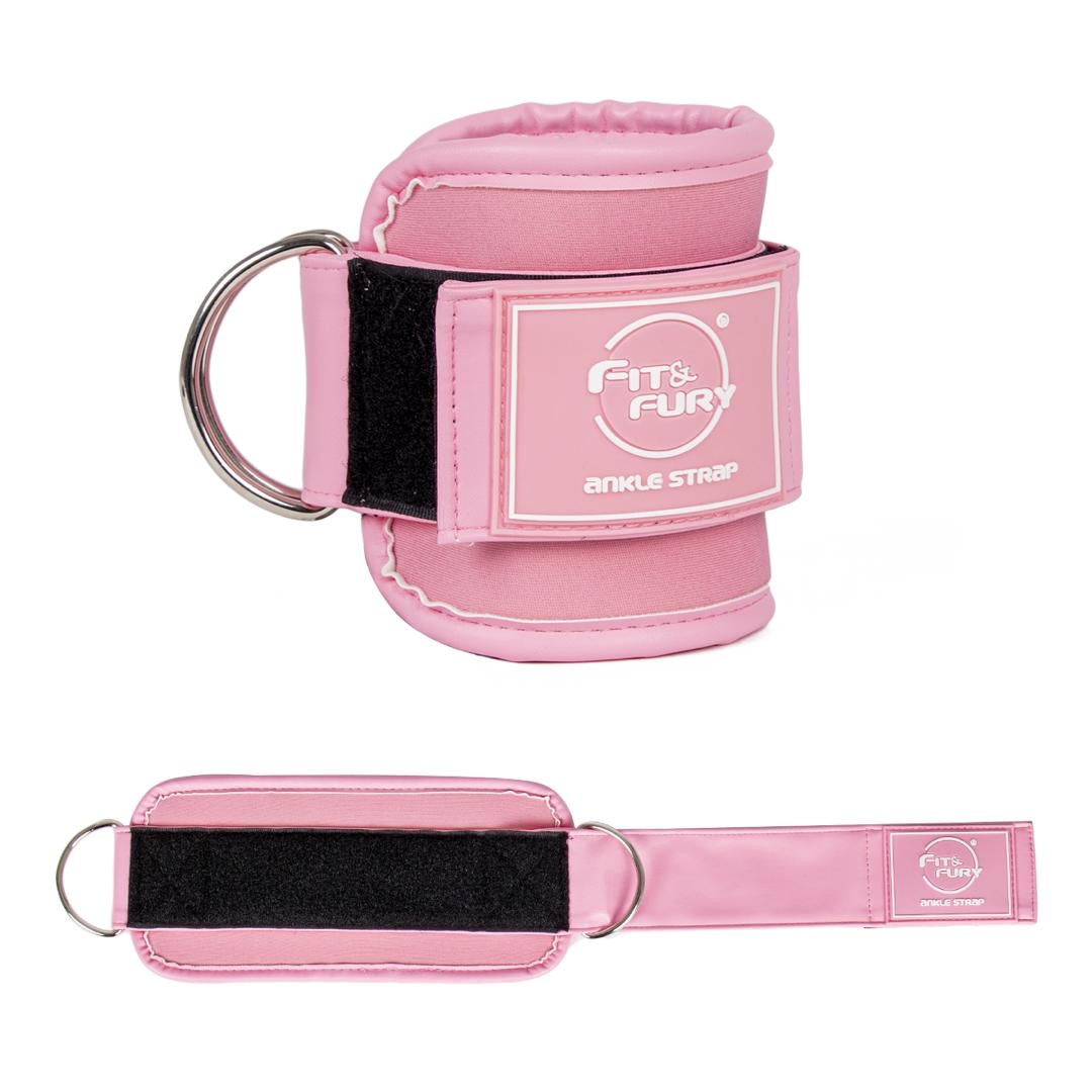 Tobilleras para polea baja | Correas gym polea| Ankle Straps Rosa Unique