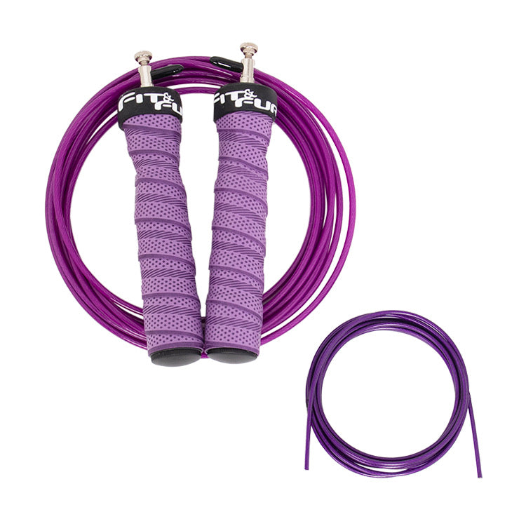 Lazo cuerda para saltar ejercicio cardio | lazo de velocidad morado