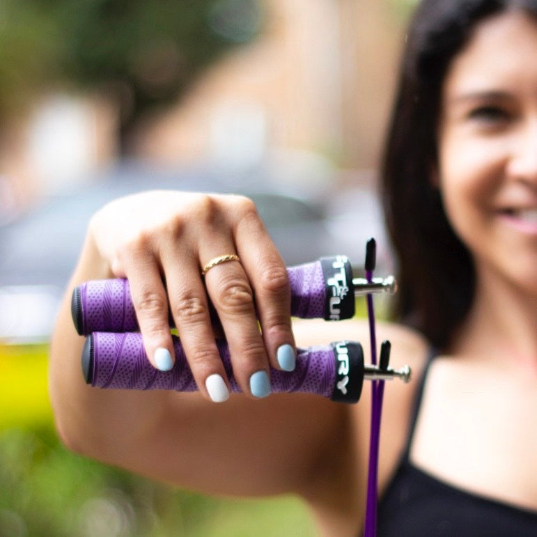 Lazo cuerda para saltar ejercicio cardio | lazo de velocidad morado