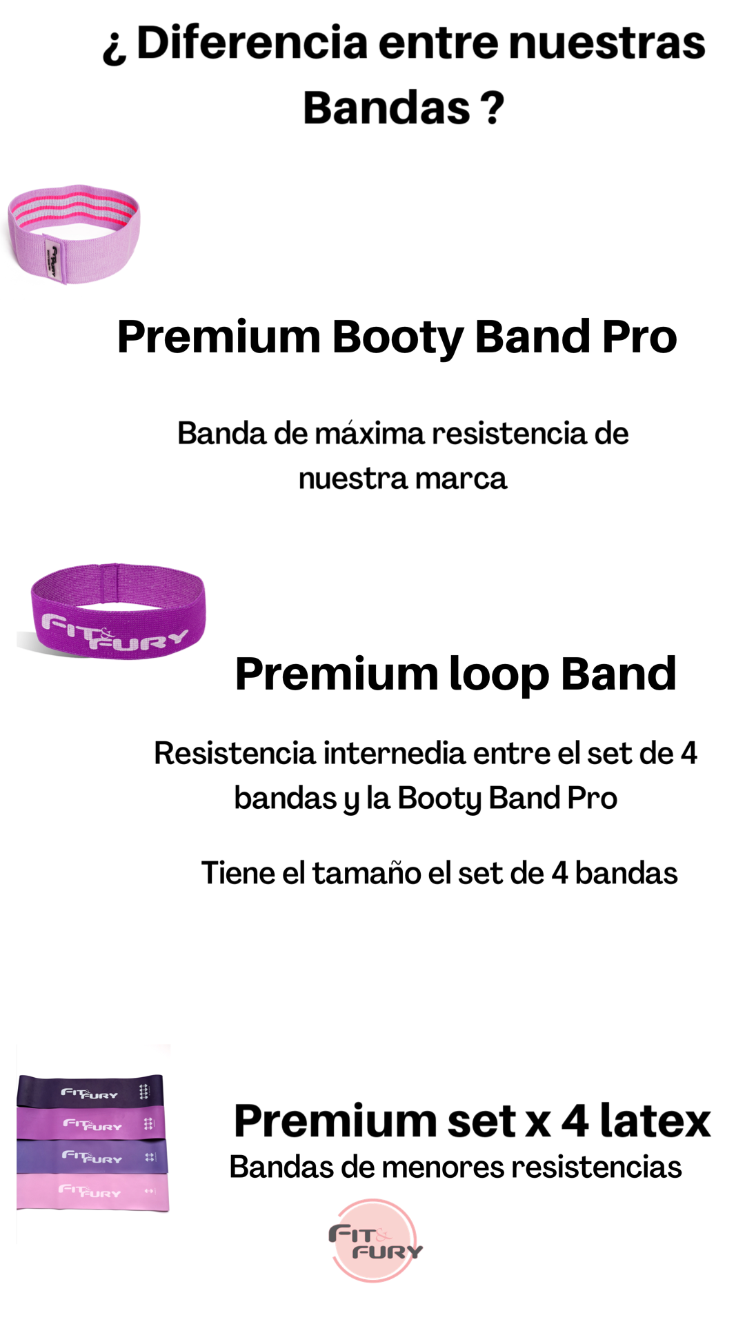 Banda de resistencia | Banda elástica loop band| Resistencia Media/fuerte| morada