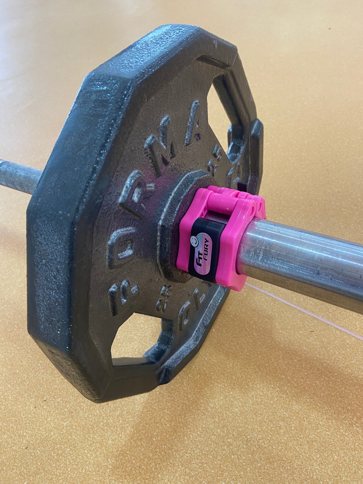 Seguro para barra olímpica gym| Collarín topes clips | Rosa