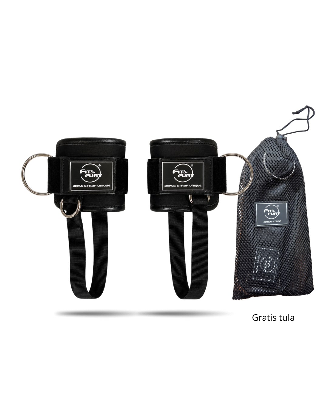 Tobilleras para la Polea baja Negro- Ankle straps 3pro