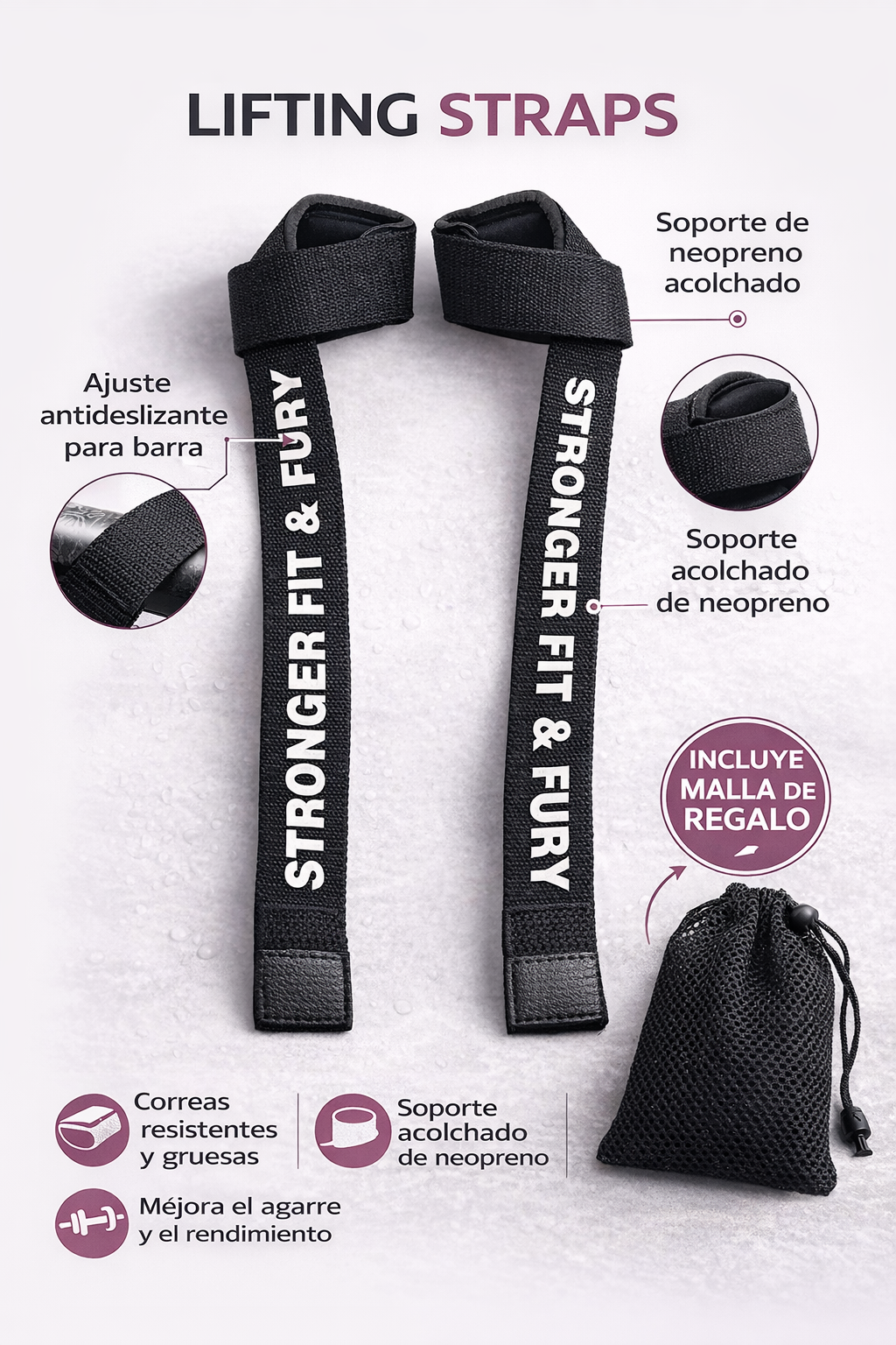 Straps Deluxe- Correas de Levantamiento