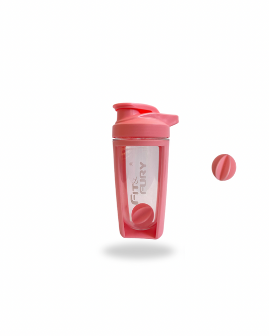 Shaker curvo | Vaso mezclador para suplementos | edición rosa