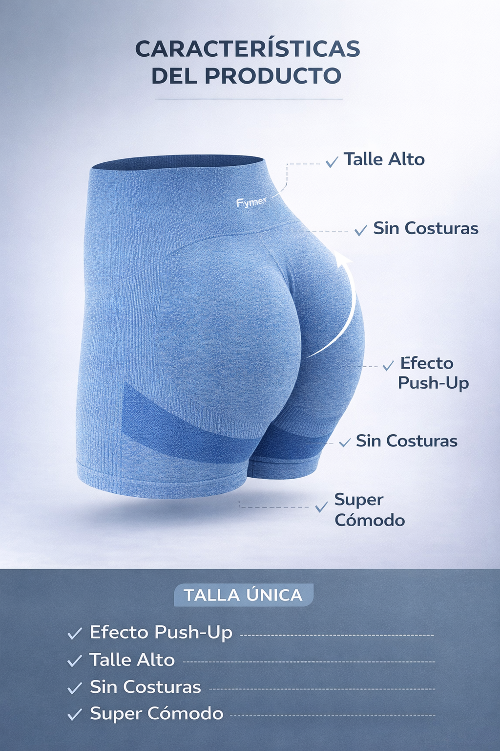 Seamless Short Push Up Bora Bora