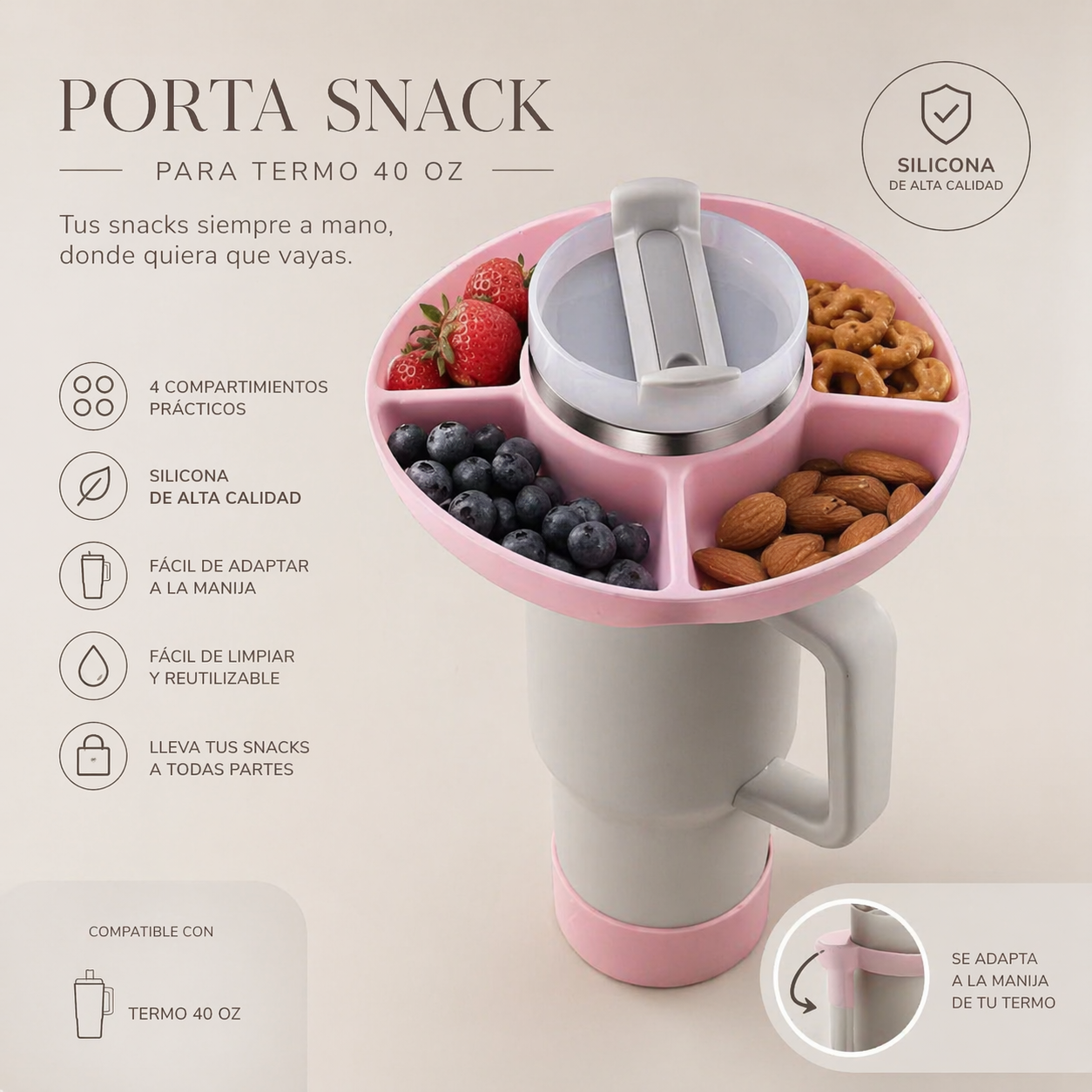 Accesorio para Termo en Silicona- Bandeja en Silicona