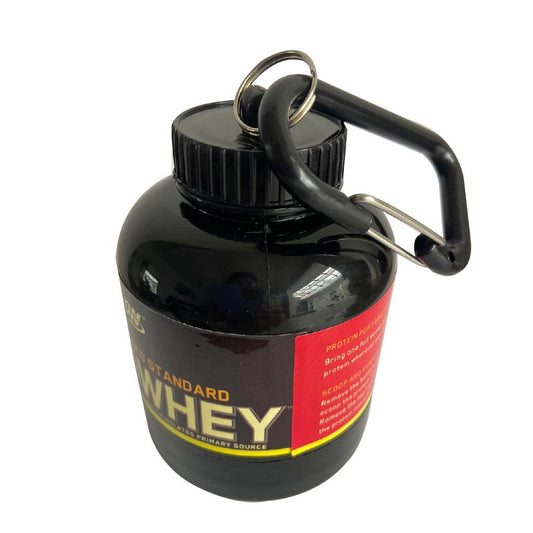 Llavero porta proteína 100 ml|vaso porta suplementos Negro