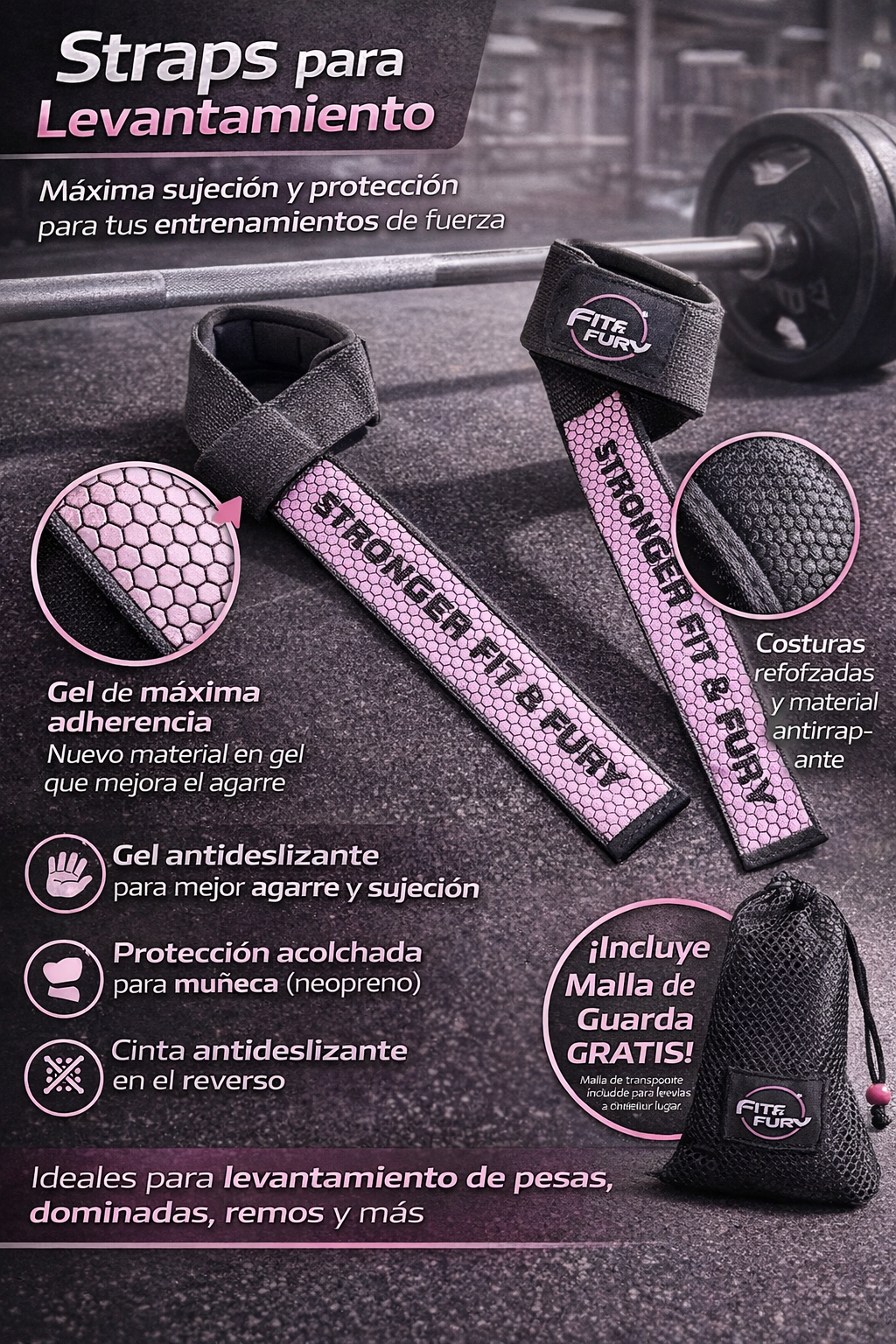 Premium Straps- Edición Lilac- Straps levantamiento de pesas