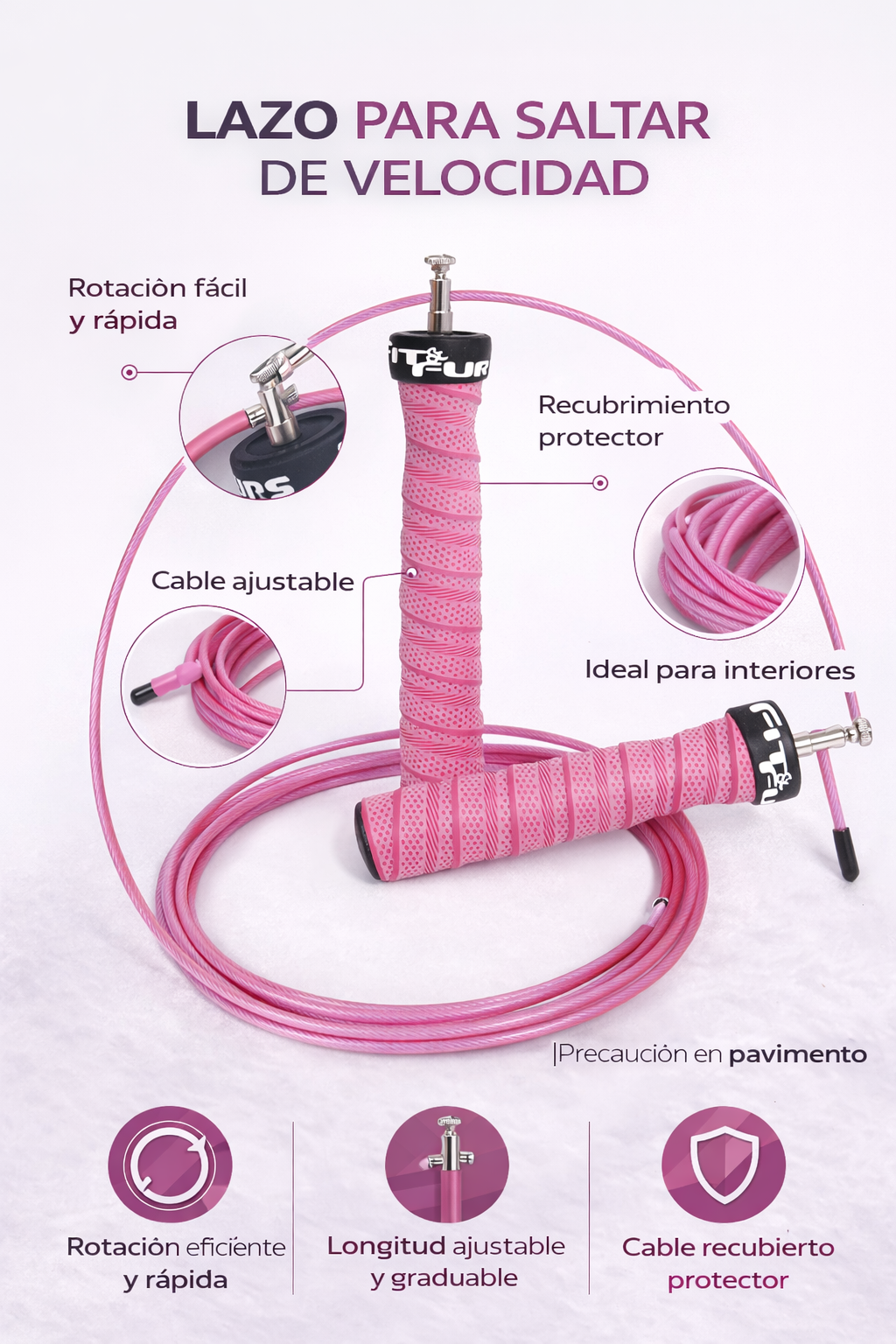 Lazo cuerda para saltar ejercicio cardio | lazo de velocidad azul