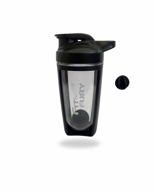 Shaker curvo | Vaso mezclador para suplementos | edición negro