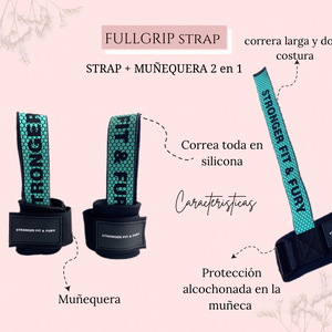 Full Progrip Straps- Colección Stronger aguamarina