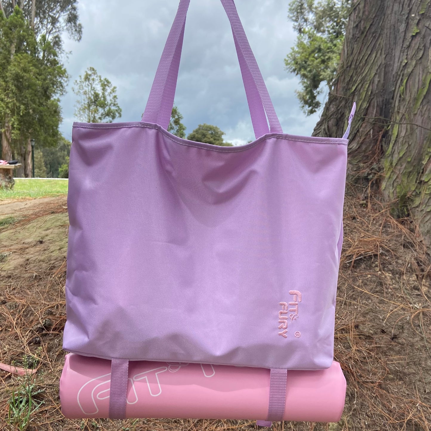 Tote Bag con compartimientos- Lila