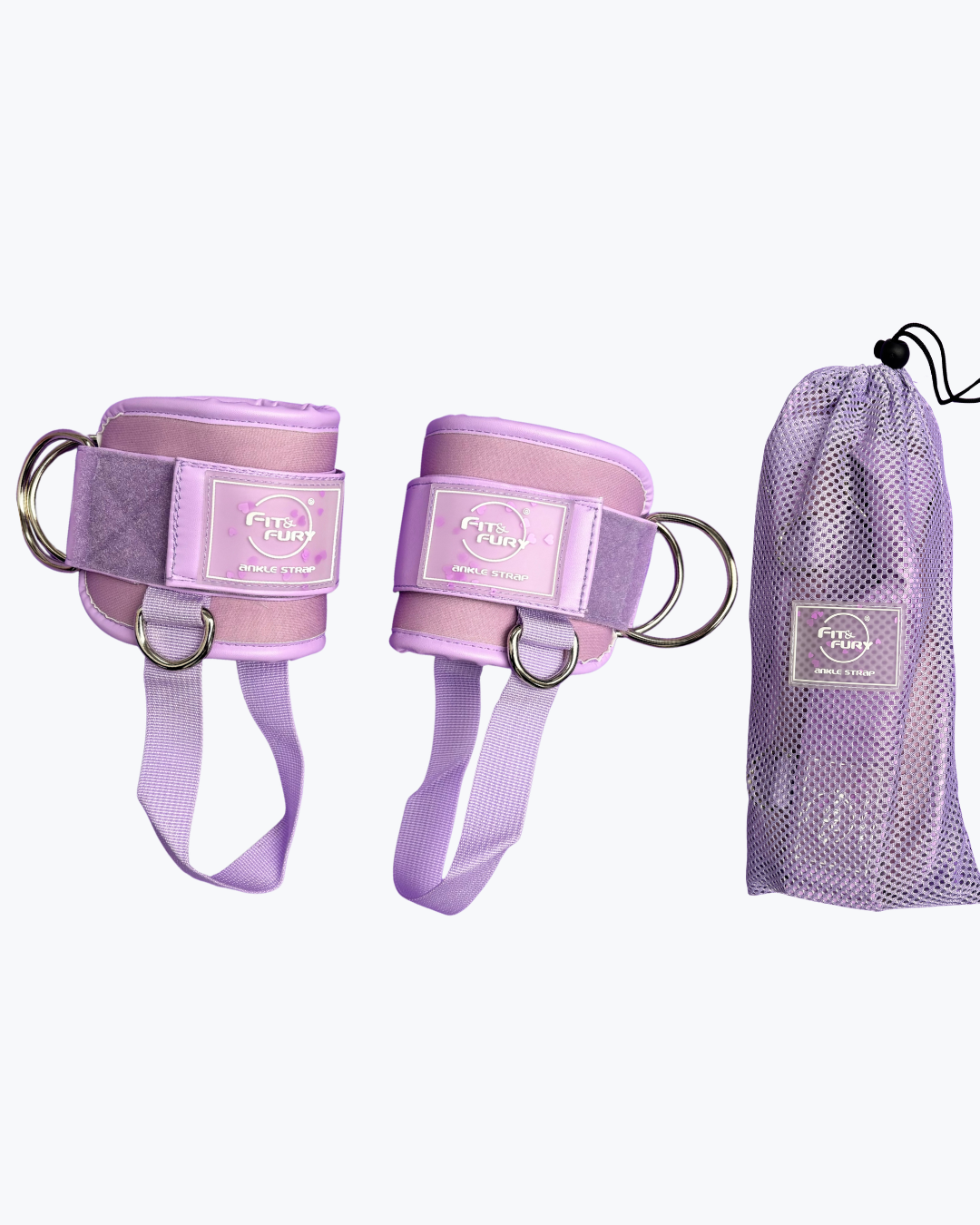 Tobilleras para la polea baja- Ankle Straps 3PRO Lila I <3 U