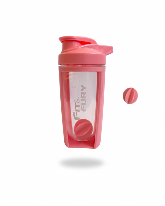 Shaker curvo | Vaso mezclador para suplementos | edición rosa