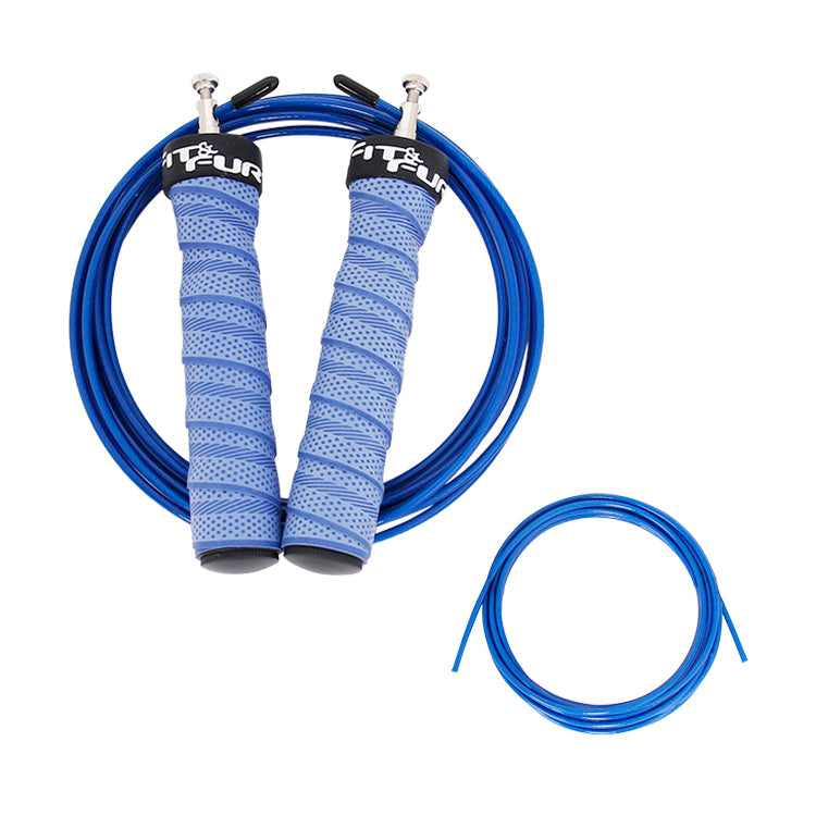 Lazo cuerda para saltar ejercicio cardio | lazo de velocidad azul