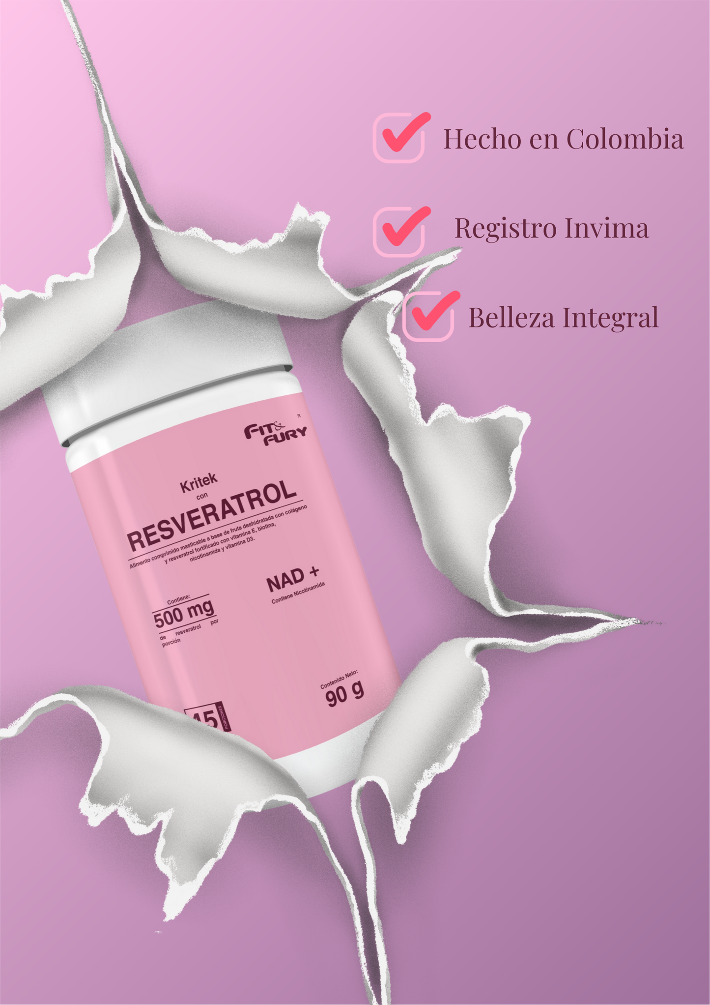 Combo bienestar: Vinagre de manzana + Resveratrol con colágeno + Prebióticos y Probióticos