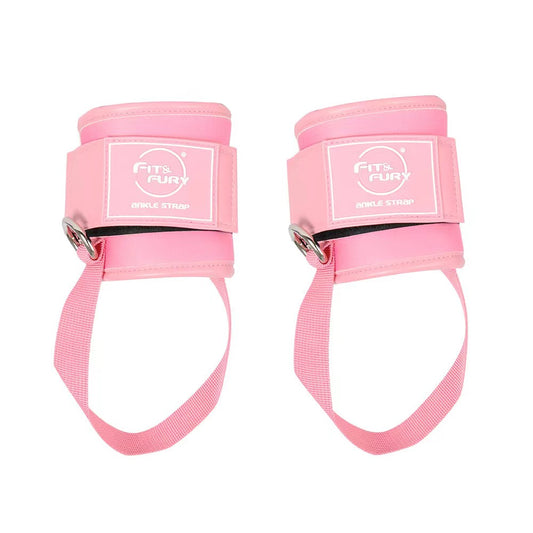 tobilleras polea gym ejercicios gluteo en color rosado